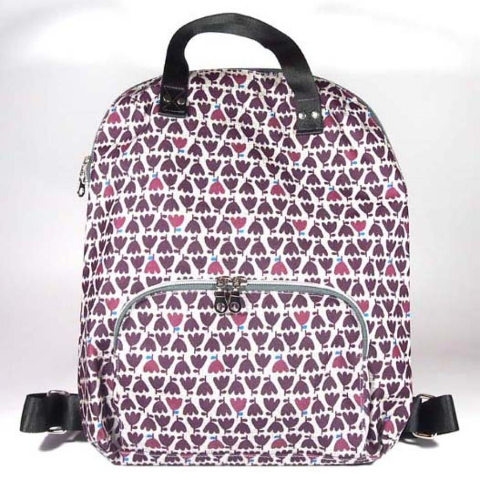 Zaino in tessuto impermeabile Tulipattern
