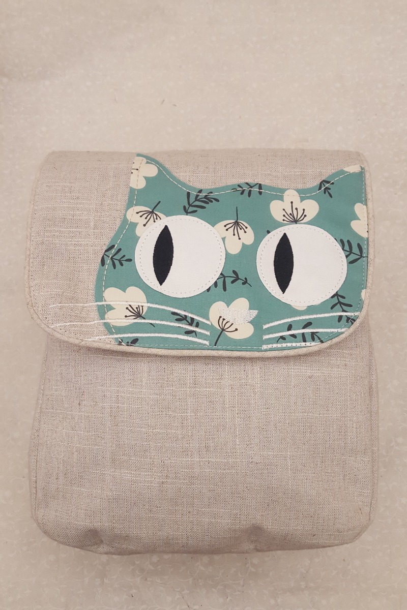 Zaino in tessuto Linen cat
