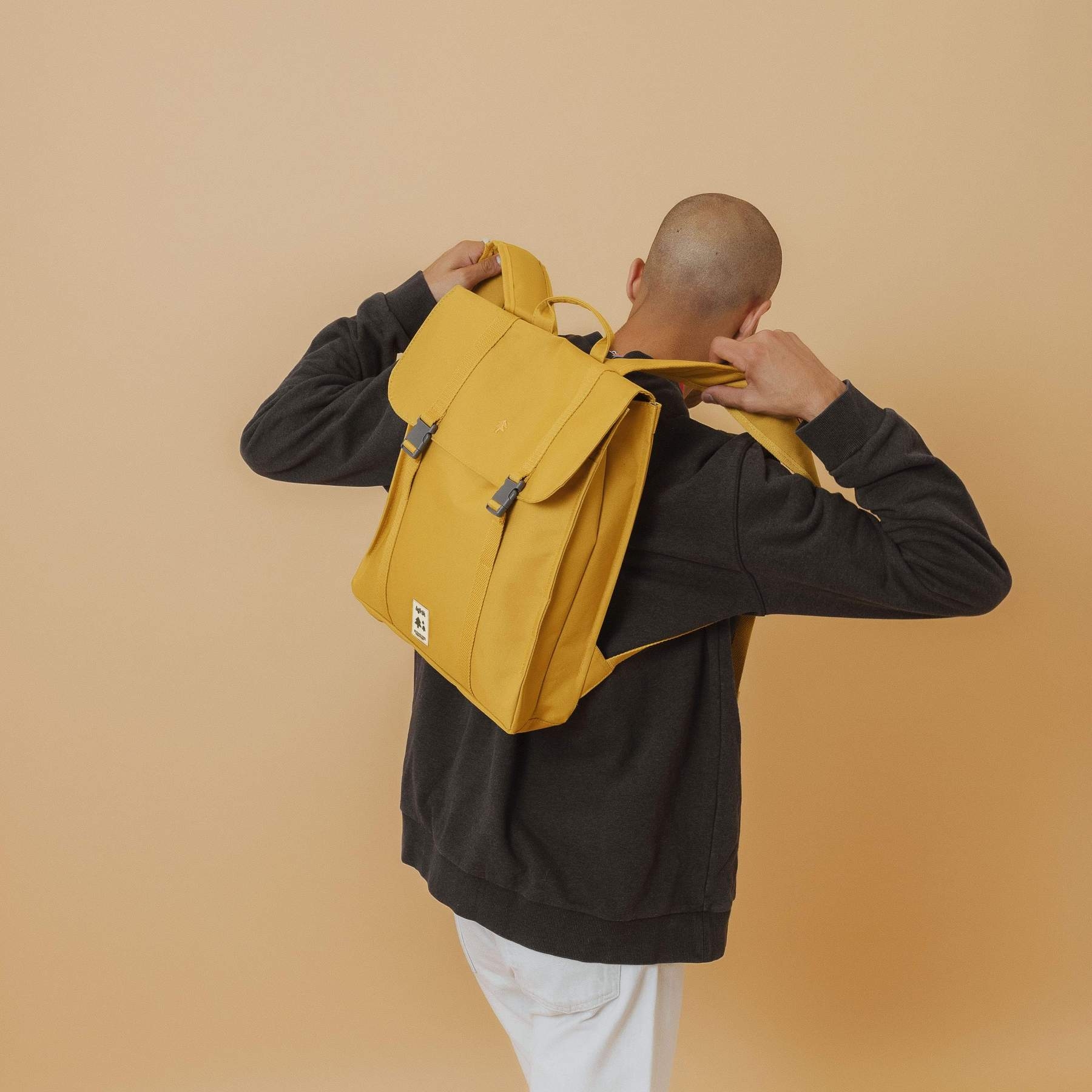 Zaino HANDY in tessuto eco friendly Giallo - Lefrik