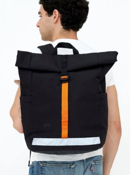 Zaino Lefrik LARS ROLLI sostenibile impermeabile Black