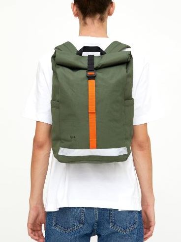 Zaino Lefrik LARS ROLL sostenibile impermeabile Verde
