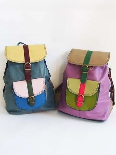 Soruka zaino Classico Backpack in pelle riciclata multicolore