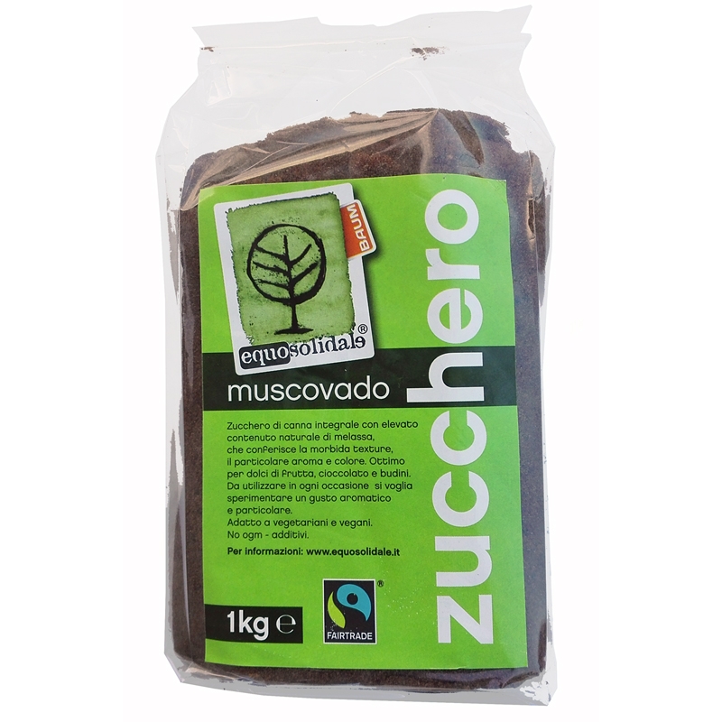 zucchero Muscovado di canna da 1kg Equosolidale